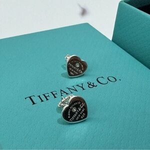 Tiffany & Co. Heart Stud Earrings with Silver